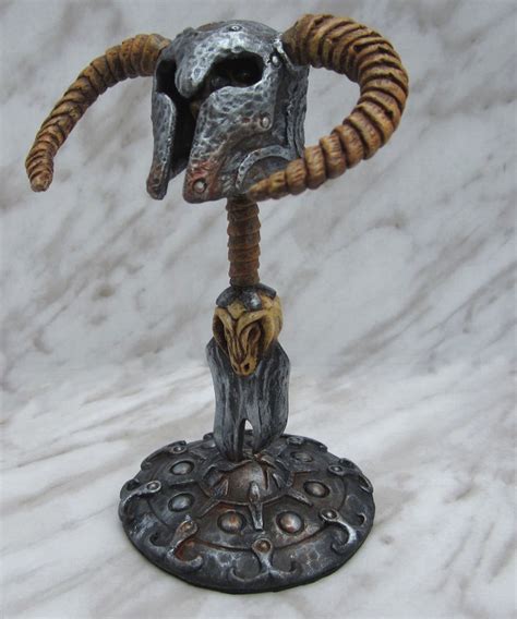 Skyrim Draugr Mini Rams Horn Helmet With Sword And Shield Etsy Canada