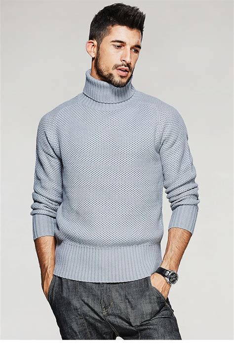 Free shipping men fashion turtleneck pullover sweater 17009-in ...