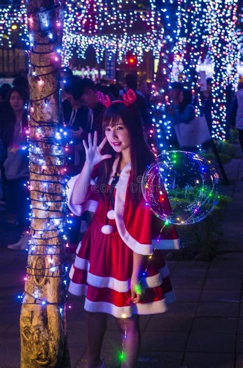 Taipei Taiwan Christmas Lights Editorial Photo - Image of december ...