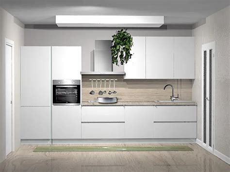 Cucina Bianca Moderna Lineare Joy E Smart Gicinque Cucine Scontata