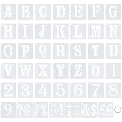 Pcs Letter Stencils Symbol Numbers Craft Stencils Reusable Alphabet