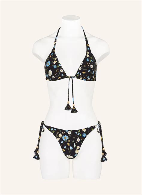 SEAFOLLY Triangel Bikini Top MODERN ROMANCE in schwarz hellblau hellgrün