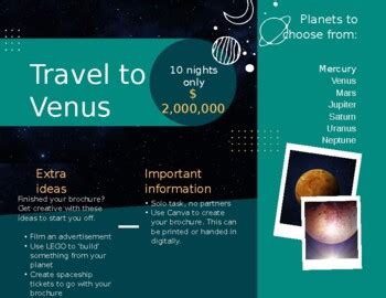 Solar System Travel Brochure By TeachyAF TPT