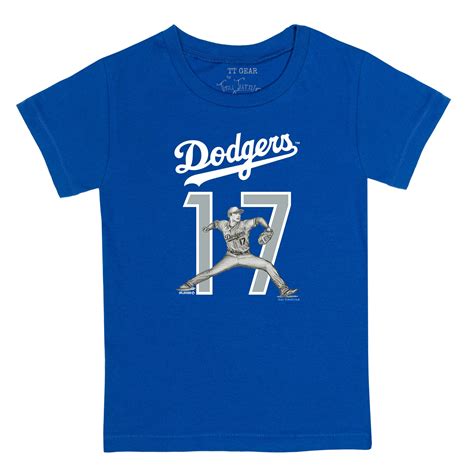 Los Angeles Dodgers Ohtani Pitching Portrait Ohtani 17 Tee Shirt | Tiny ...