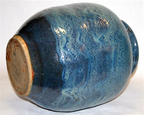 Shigaraki Vase With Naokata Or Blue Souffle Glaze At 1stdibs