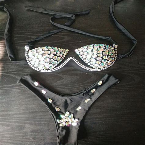 Push Up Swimsuit Diamond Luxury Female Bather Bathing Suits Rhinestone