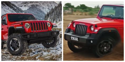 Mahindra Thar Vs Jeep Wrangler Off Road Specs Comapared