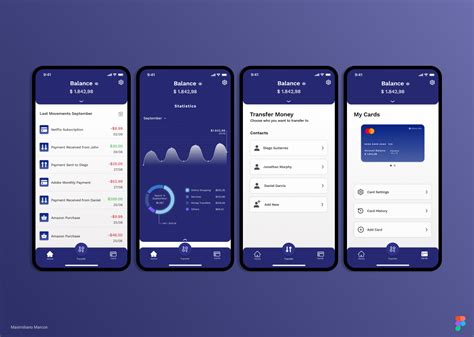 mobile wallet app ui design behance