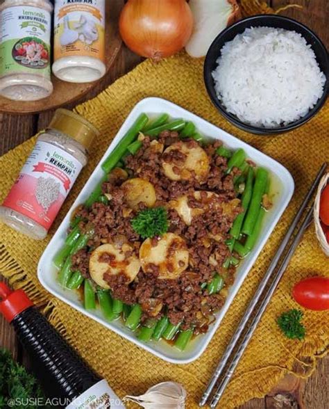 Resep Buncis Tahu Siram Daging Enak Dan Mudah Cara Membuatnya Resep