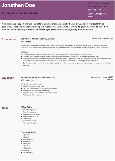 Entry Level Administrative Assistant Resume Examples Resume Ideas