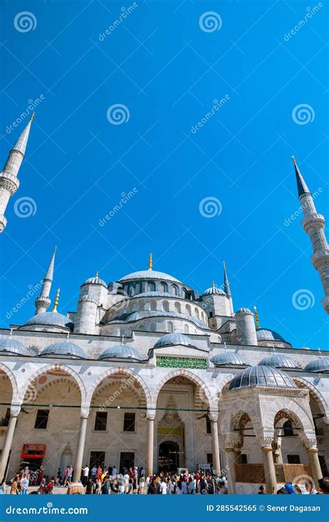 Sultan Ahmed Or Sultanahmet Aka Blue Mosque Vertical Photo Editorial