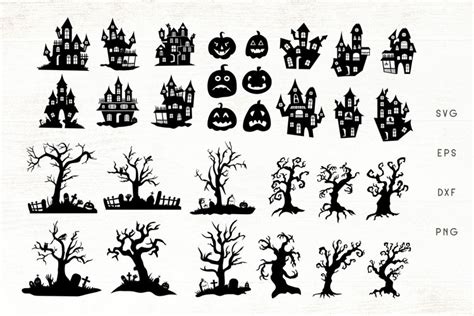 Halloween Silhouettes SVG - Halloween Vector (1624837)