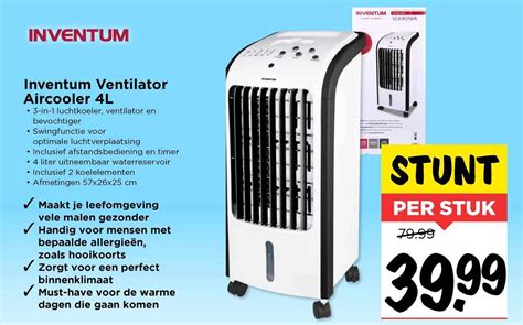 Inventum Ventilator Aircooler L Aanbieding Bij Vomar Folders Nl