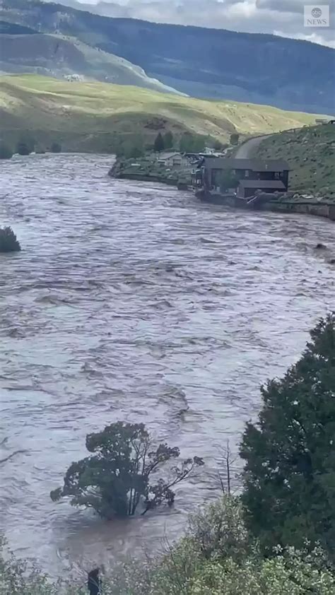 Yellowstone National Park Closes Its Entrances Due To Rockslides Flooding From Unprecedented Rain