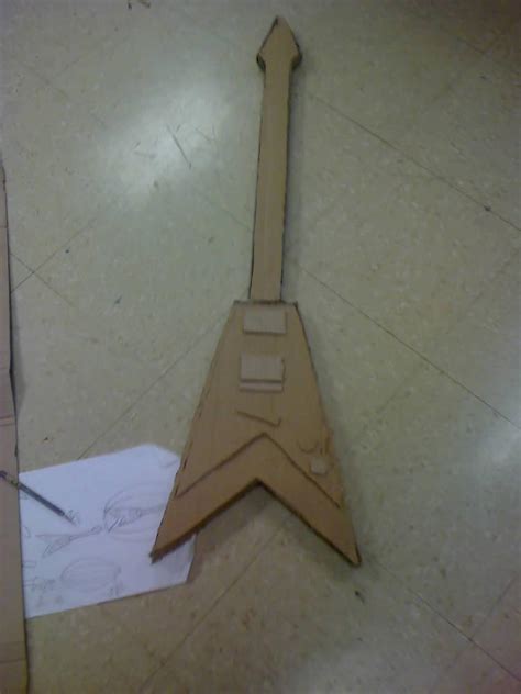 Cardboard Guitar by UncreativeUsername7 on DeviantArt