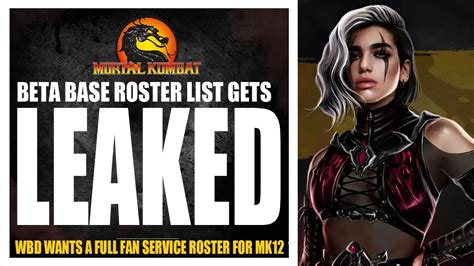 Mortal Kombat 12 Exclusive 36 Beta Base Roster Leaked By Inside Source This List Is Kinda Good