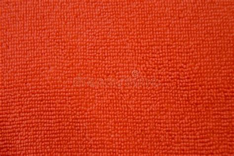 Background Of Red Microfiber Cloth Texture Fabric For Cleaning Stock