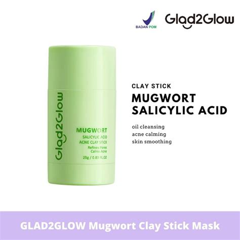 Glad Glow Real Mugwort Salicylic Acid Acne Control Clay Mask Stick Gr