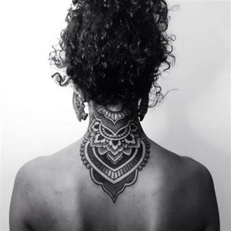 Back Neck Dotwork Geometric Tattoo by Corey Divine