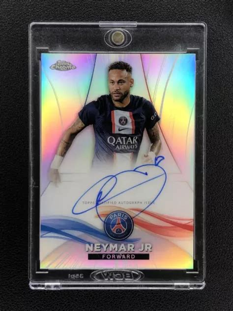 2023 Topps Chrome Paris Saint Germain Neymar Jr Réfracteur Auto 75 Xk1fo Eur 3770 Picclick Fr