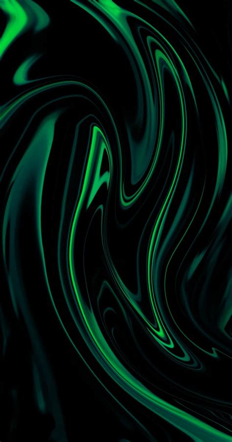 Abstract Green and Black Wallpaper