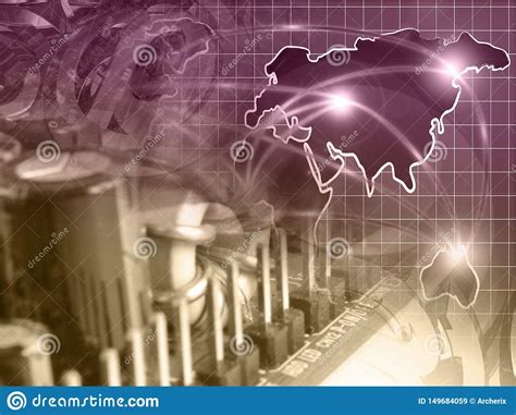 Dispositivo Eletr Nico E Mapa Imagem De Stock Imagem De Colagem