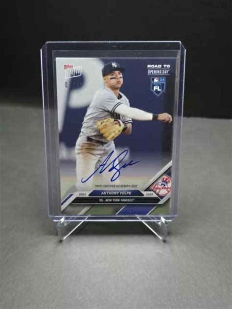 2024 TOPPS NOW MLB Road To Opening Day Autografo AV A Anthony Volpe 99