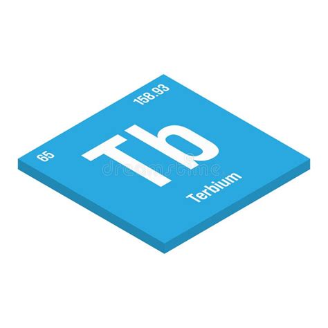 Terbium Tb Periodic Table Element Stock Vector Illustration Of