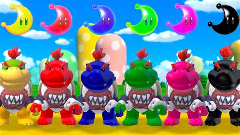 All Bowser Jr Colors And Power Ups In Super Mario 3d World Bowsers