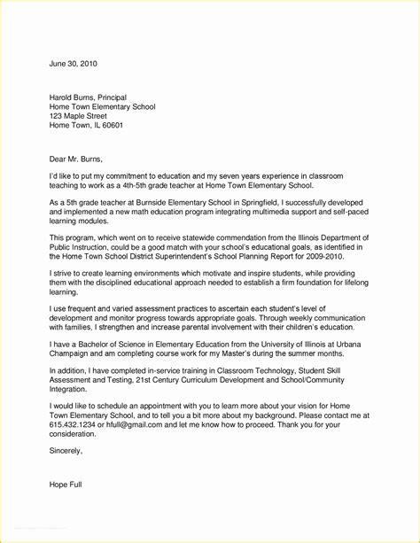 Teacher Cover Letter Template Free Of Elementary Teacher Cover Letter Heritagechristiancollege