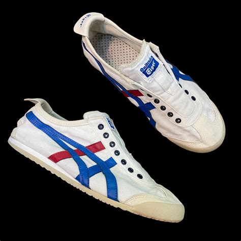 Onitsuka Tiger Mexico Slip On White Red Blue Tricolor D K N On Carousell