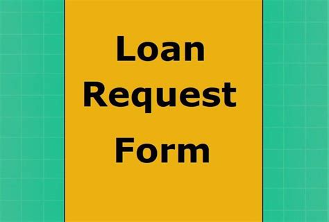 Loan Request Format Free Manual Templates