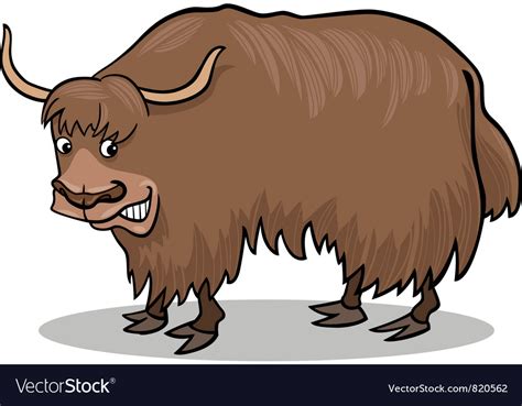 Cartoon yak Royalty Free Vector Image - VectorStock