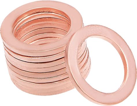 A Absopro Copper Flat Washer Gasket X X Mm Sealing O Ring Set Of