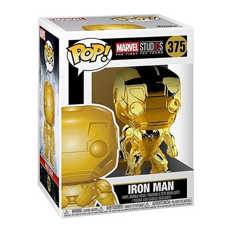 Marvel Studios 10th Anniversary Funko Pop Vinyl 375 Gold Chrome Iron