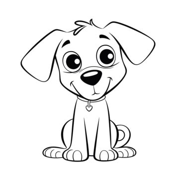 Cartoon Dogs Coloring Page PNG Transparent Images Free Download | Vector Files | Pngtree