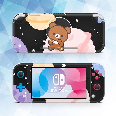 Cute Bear Nintendo Switch Skin Space Planet Joycon Decal Etsy