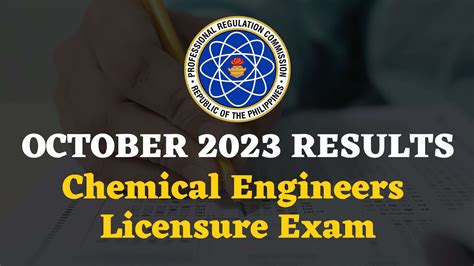 October Chemical Engineers Chemeng Licensure Exam Results