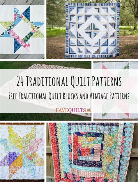 24 Traditional Quilt Patterns: Free Traditional Quilt Blocks and Vintage Patterns | FaveQuilts.com