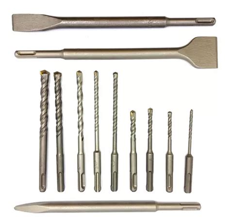 Kit 12 Brocas Sds Plus Talhadeiras E Ponteira P Martelete