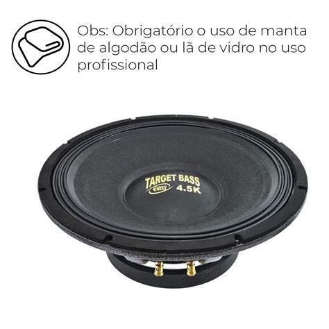 Alto Falante Eros Polegadas W Rms Target Bass Ohms Para