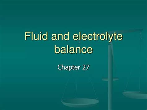 PPT Fluid And Electrolyte Balance PowerPoint Presentation Free