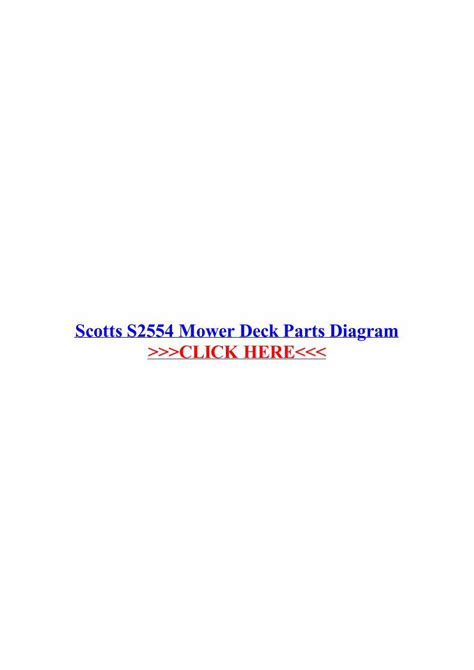 Pdf Scotts S2554 Mower Deck Parts Diagram · Belt