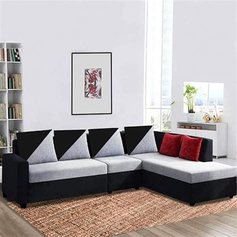 Casastyle Neylar To Person Sofa Fabric Rhs L Shape Sofa Set Grey