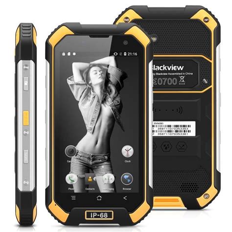 Blackview BV6000 4G Smartphone Jaune Antipoussière Etanche Antichoc 4 7