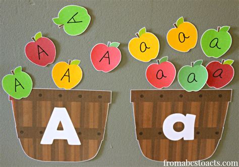 Letter A Apple Sorting For Preschoolers From Abcs To Acts