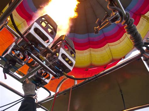 Fire From Gas Jet Burner In Hot Air Balloon Stock Photo Image Of Festival Full