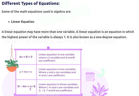 1. MATHEMATICS – Equations – Exam-Corner