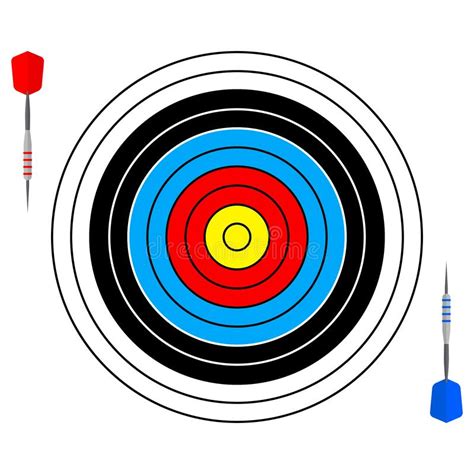 Seta Do Alvo E Dos Dardos Isolado No Fundo Branco Vetor Ilustra O Do