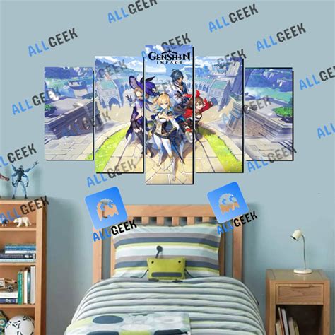 Quadro Mosaico 5 Partes Fosco Jogo Genshin Impact Ps4 Elo7